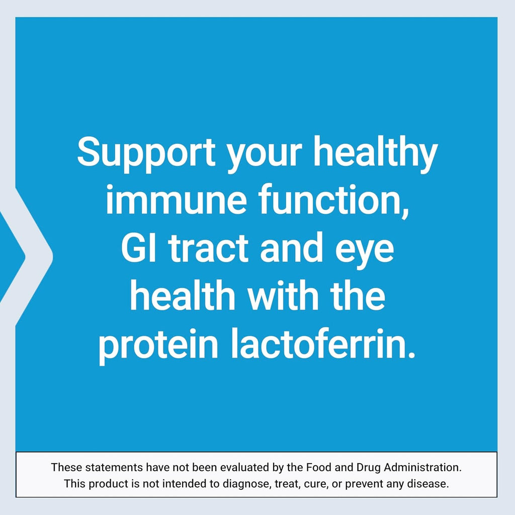 Life Extension Lactoferrin Caps, Healthy Immune Response, GI Support, Vision Health, Gluten-Free, Non-Gmo, 1-Daily, Vegetarian, 60 Capsules