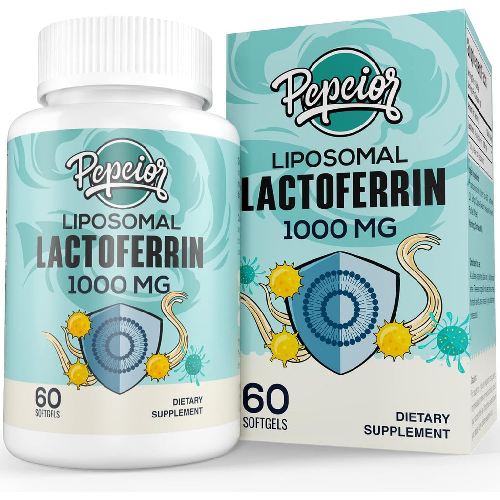 Liposomal Bovine Lactoferrin 1000 Mg - Higher Absorption - for Iron Absorption & Immune Function Lactoferrin Supplements for Adults, 60 Softgels