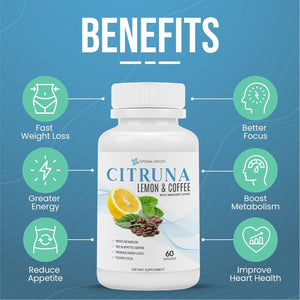 Lemon and Coffee Fat Burner - for Men and Women - Burn Fat, Boost Metabolism, Increase Energy Levels, Aid in Appetite Control, Elevate Focus - 60 Capsules