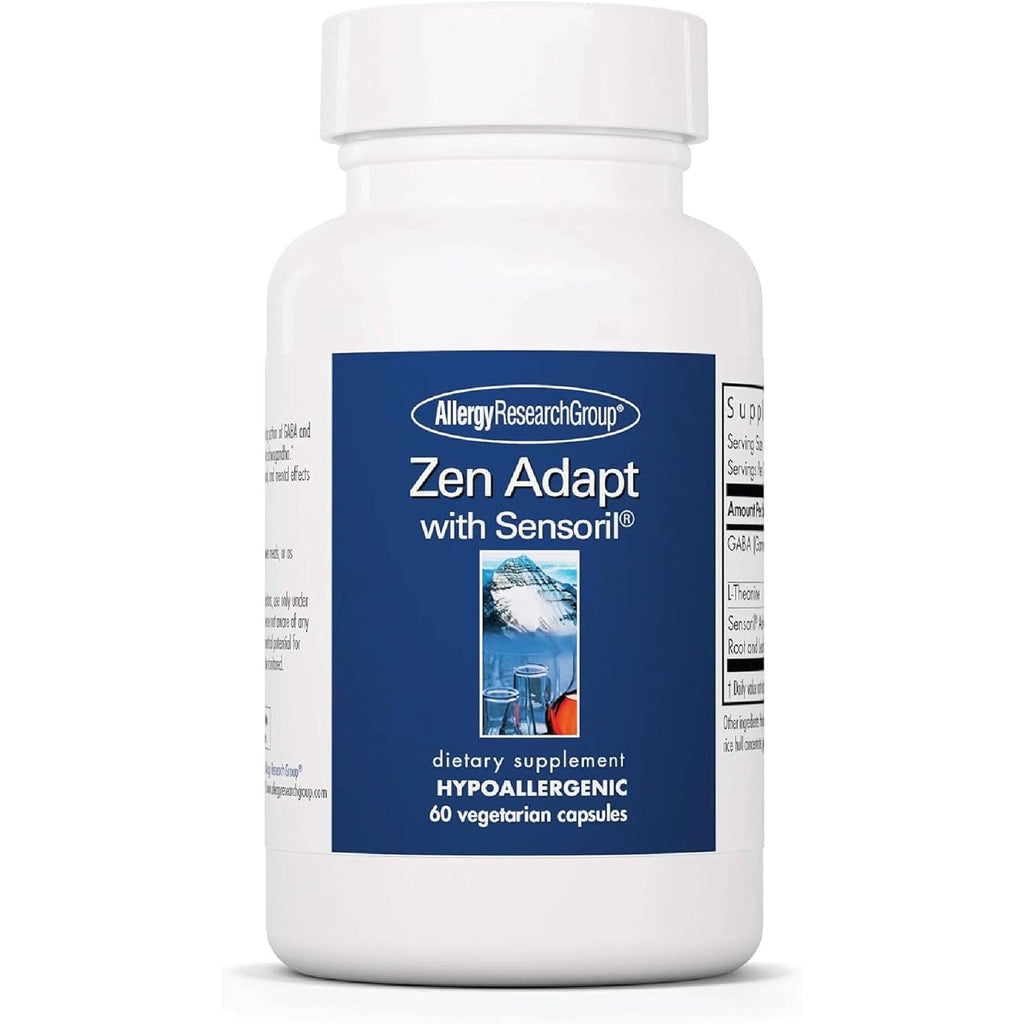 ARG Zen Adapt - 200 Mg L-Theanine, 125 Mg Ashwagandha & 550 Mg GABA - Supports Stress Response and Calmness - Vegetarian Capsules - Hypoallergenic Formula - 30 Servings - 60 Capsules