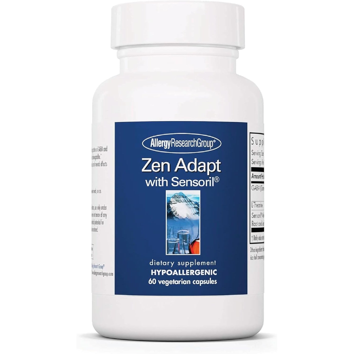 ARG Zen Adapt - 200 Mg L-Theanine, 125 Mg Ashwagandha & 550 Mg GABA - Supports Stress Response and Calmness - Vegetarian Capsules - Hypoallergenic Formula - 30 Servings - 60 Capsules