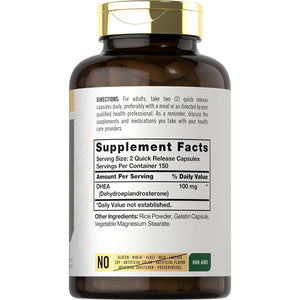 Carlyle DHEA 100Mg Supplement | 300 Capsules | for Women and Men | Non-Gmo & Gluten Free