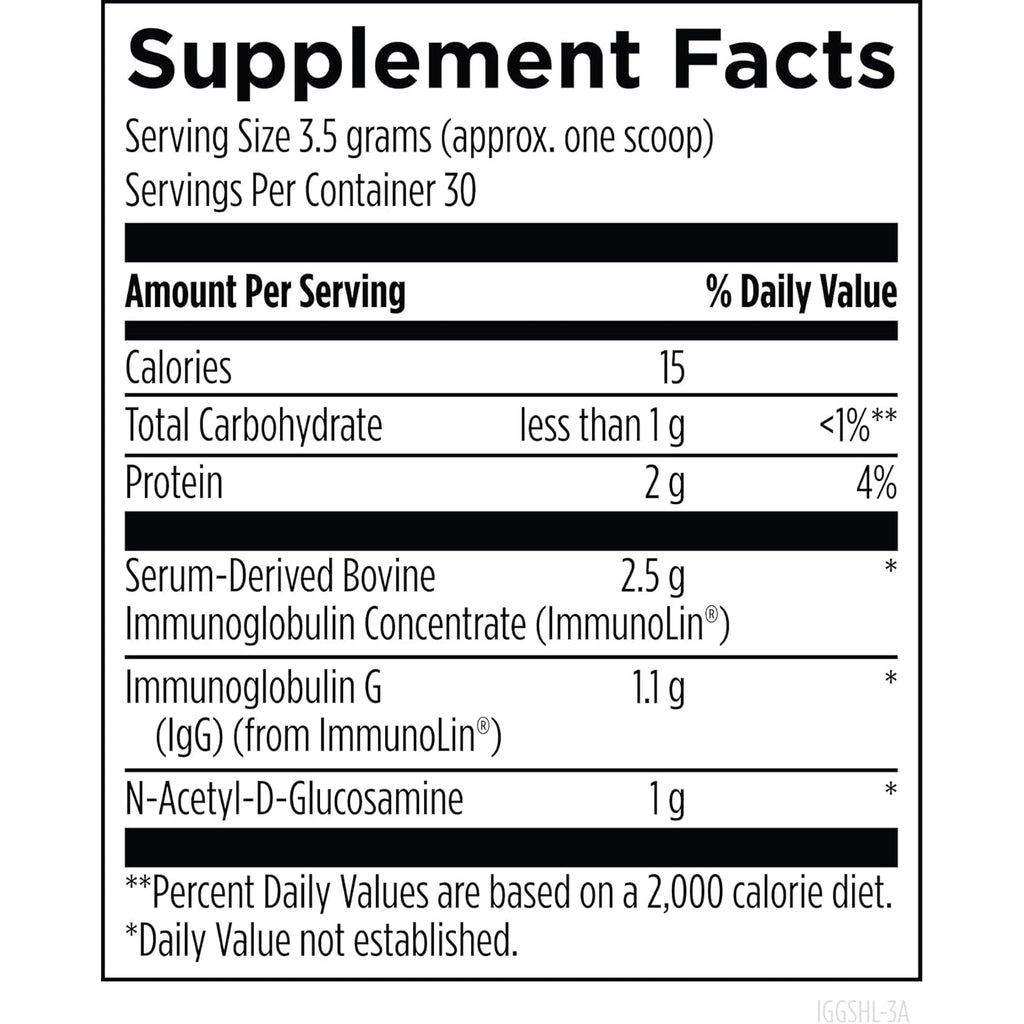 Designs for Health Iggi Shield Powder - Dairy-Free Imunoglobulin Igg Supplement, SBI with N-Acetyl-Glucosamine - Supports Healthy Intestinal Barrier Function (3.7Oz / 30 Servings)