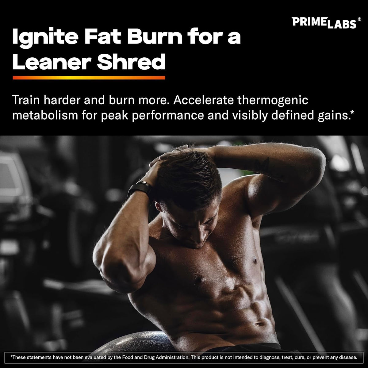 Prime Labs Thermogenic Fat Burner for Men - Weight Loss Supplement - with L-Carnitine, Caffeine, & Green Tea - Thermogenic Energy & Metabolic Support - Third-Party Tested, Made in the USA - 60 Count
