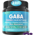 GABA Supplement - 1000 Mg Liposomal Form for Optimal Absorption, GABA with L-Theanine, Magnesium Glycinate, 5HTP, Vitamin D3 for Calm, Relaxation, Mood, Restful Night - Melatonin-Free 120 Softgels.
