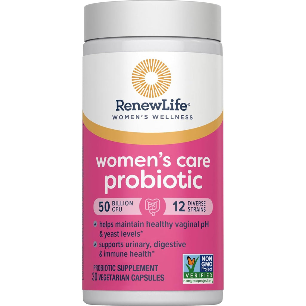 Renew Life Women'S Probiotic Capsules, 50 Billion CFU Guaranteed, Supports Ph Balance, Vaginal, Urinary, Digestive and Immune Health(2), L. Rhamnosus GG, Dairy, Soy and Gluten-Free, 30 Count