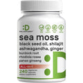 DEAL SUPPLEMENT Irish Sea Moss 240 Veggie Capsules – 14 Superfood Complex with Black Seed Oil, Ashwagandha, & Ginger