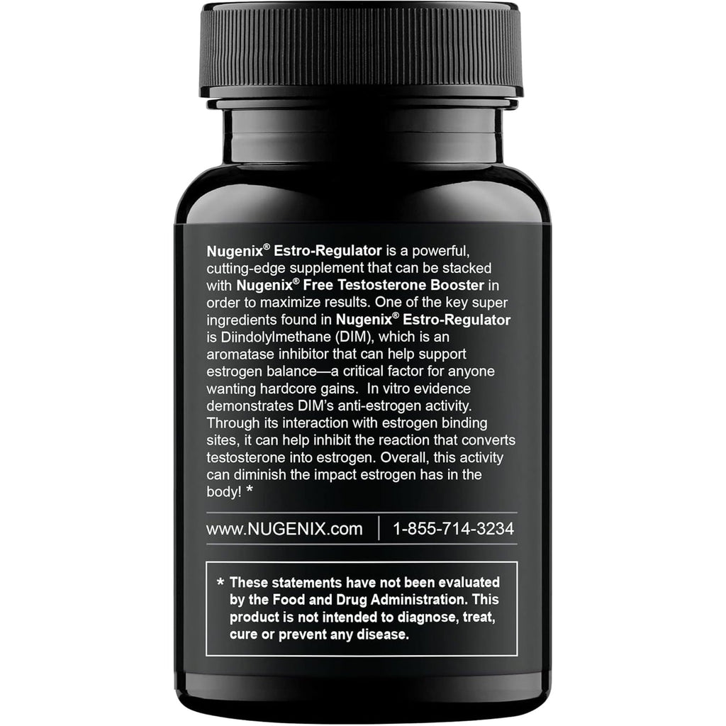 Nugenix Estro-Regulator - DIM Supplement, Estrogen Blocker for Men and Aromatase Inhibitor, Testosterone Booster - 60 Capsules