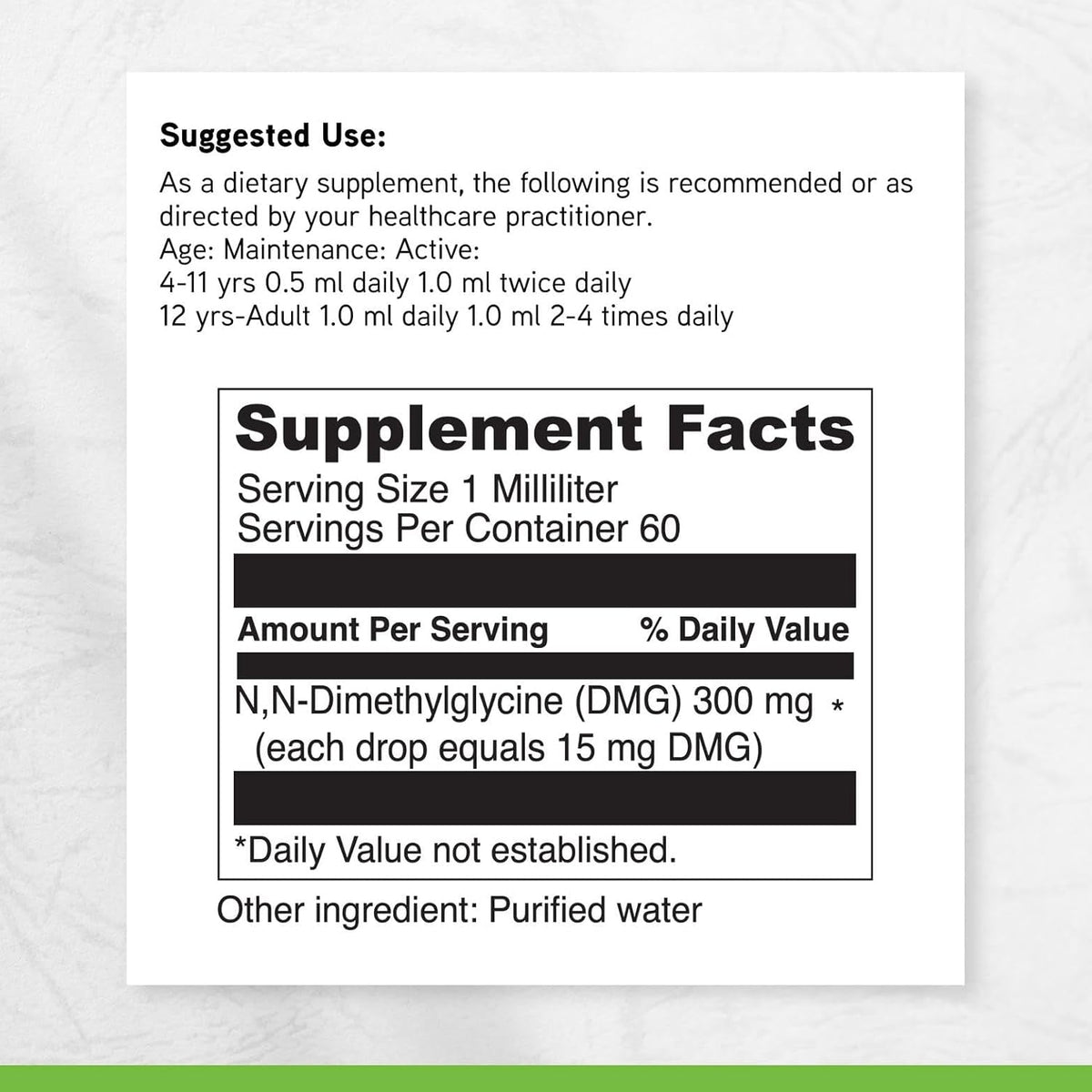 DAVINCI Labs Gluconic DMG Liquid 300Mg - Helps Support Immune System, Muscle Function, Heart Health & Brain Health* - 2 Fl Oz (60 Servings)