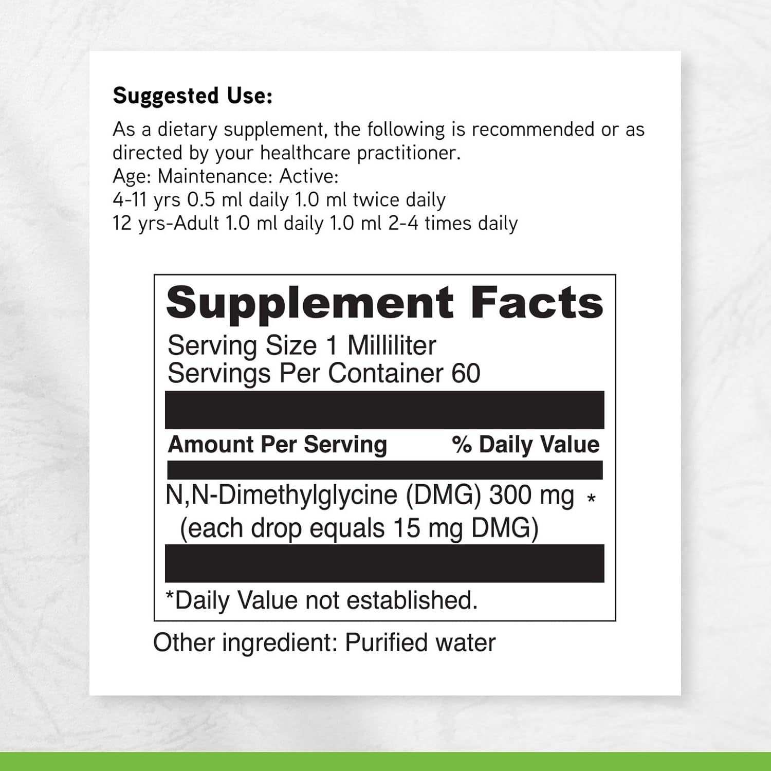 DAVINCI Labs Gluconic DMG Liquid 300Mg - Helps Support Immune System, Muscle Function, Heart Health & Brain Health* - 2 Fl Oz (60 Servings)