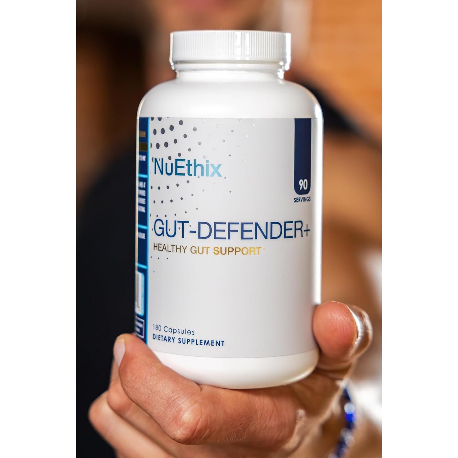 Nuethix Formulations Gut Defender+ Microbiome Balance Dietary Supplement, 180 Capsules, 90 Servings