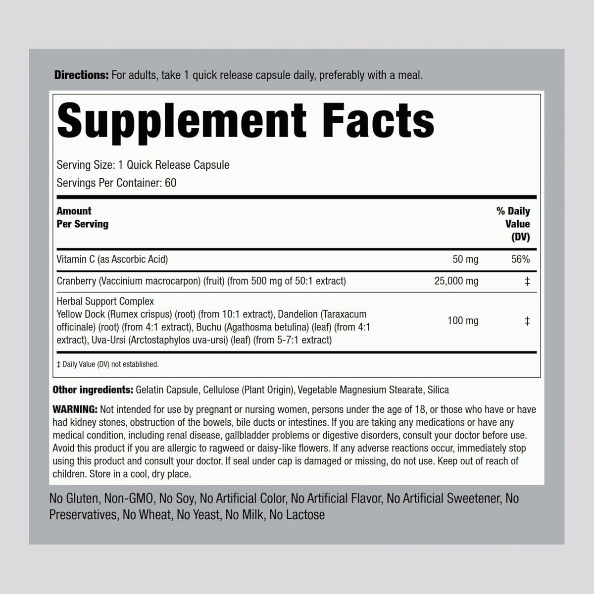 Piping Rock Kidney Support Supplement | 60 Capsules | Care & Restore Formula | for Men and Women | Non-Gmo, Gluten Free