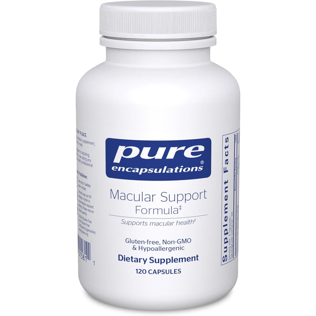 Pure Encapsulations Macular Support Formula | Hypoallergenic Supplement with Enhanced Antioxidant Formula for Healthy Eyes* | 120 Capsules