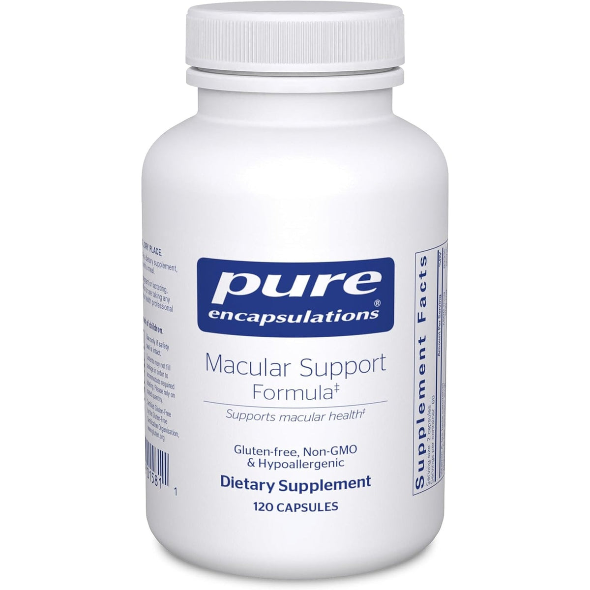 Pure Encapsulations Macular Support Formula | Hypoallergenic Supplement with Enhanced Antioxidant Formula for Healthy Eyes* | 120 Capsules