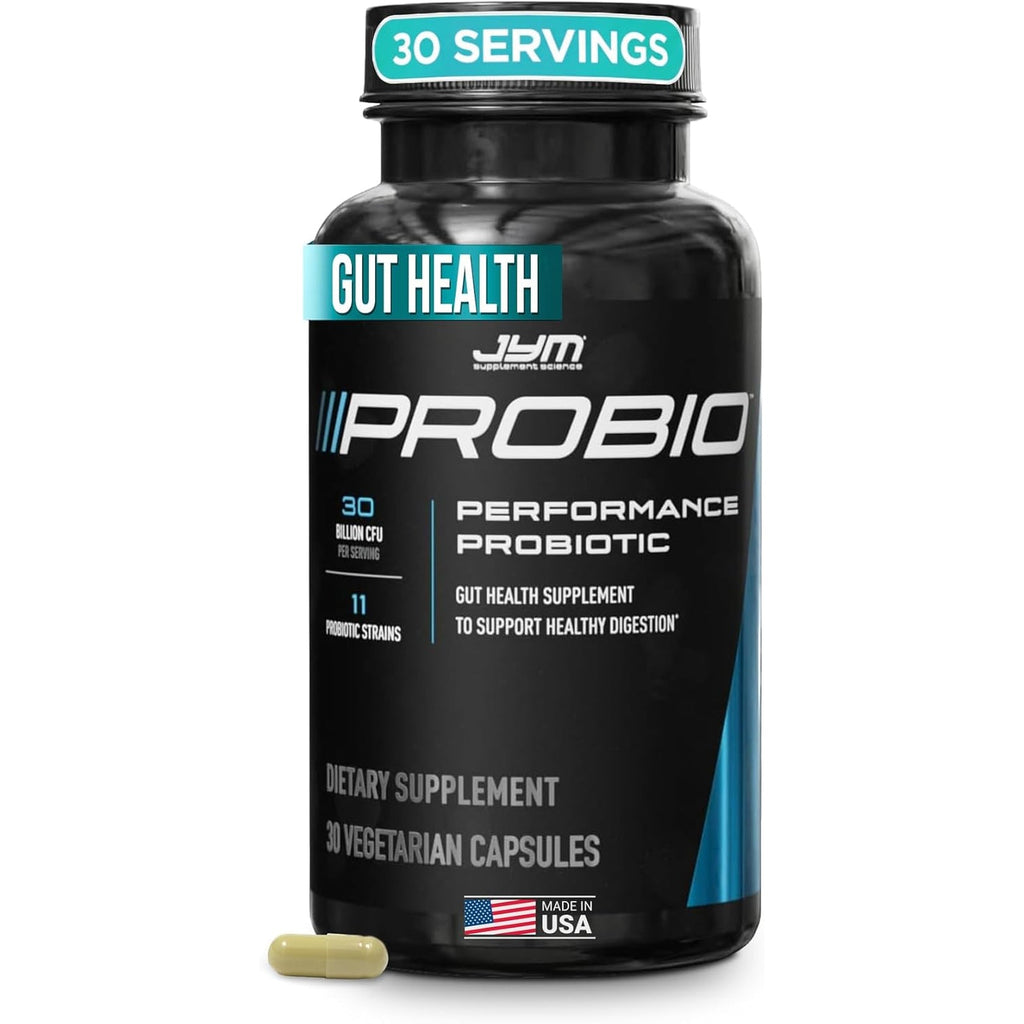 Probio JYM Performance Probiotic, Heart, Gut, Immune Health, Athletic Recovery, and Body Composition for Men & Women, 30 Day Supply