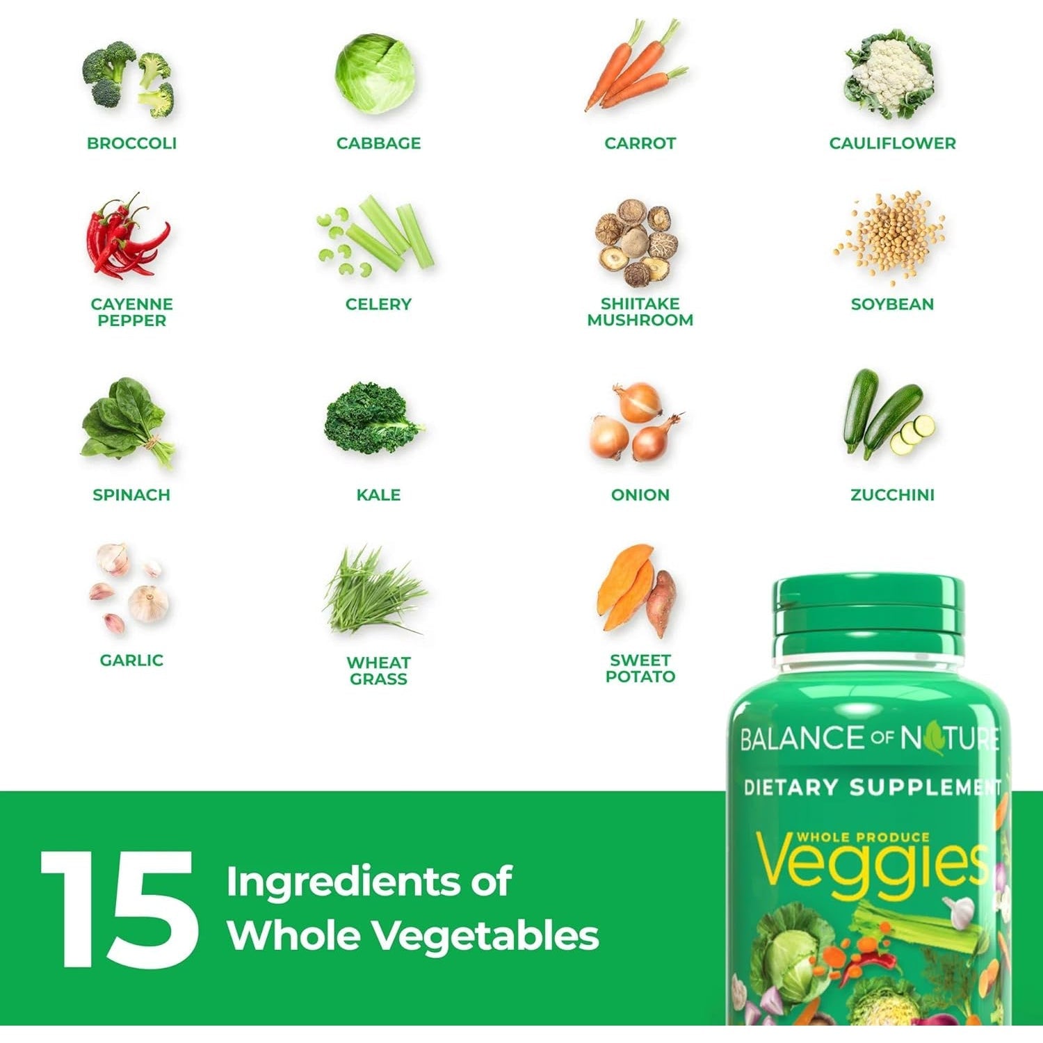 Balance of Nature Whole Veggies Supplement with Superfood Vegetables