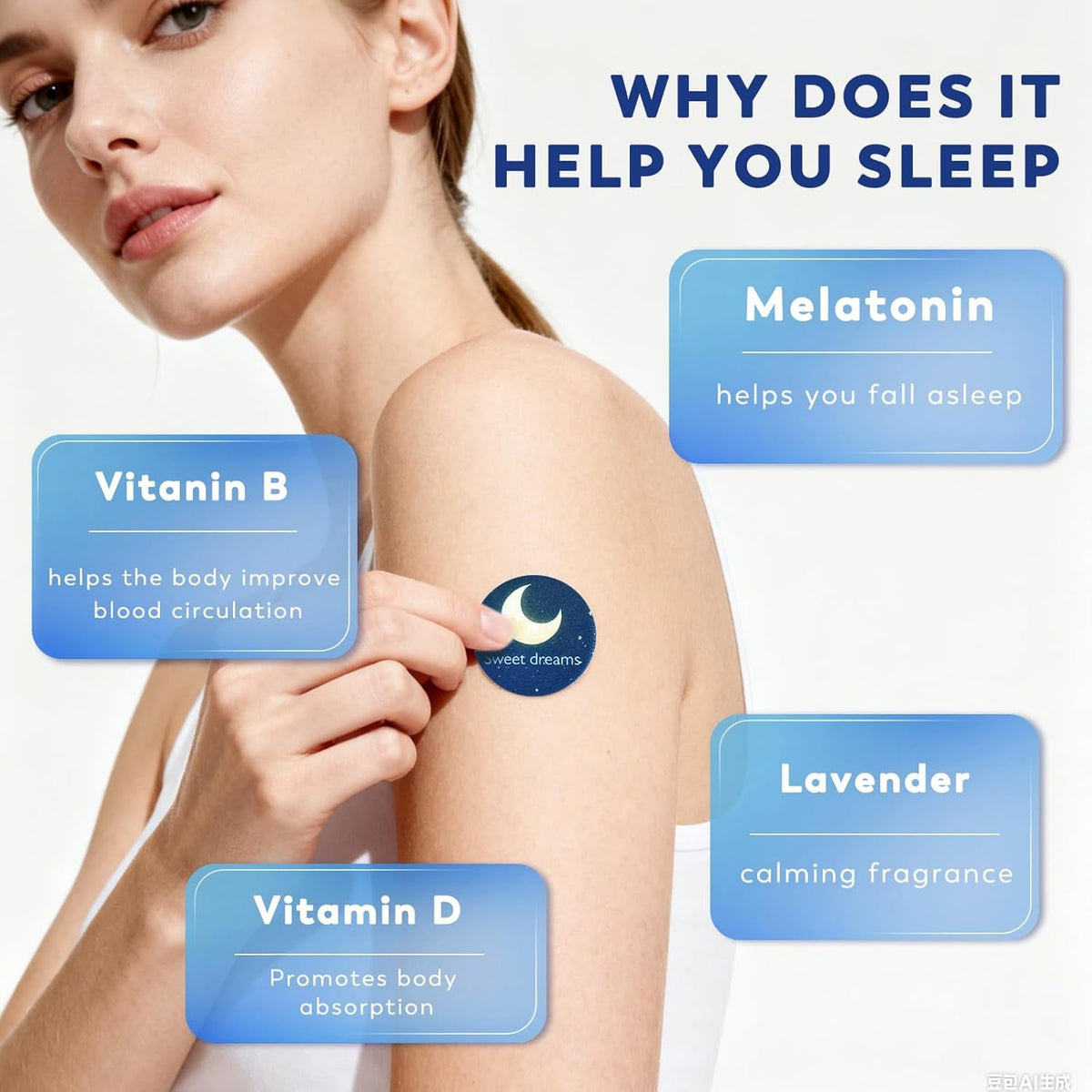 Sleep Patches for Adults, 60 Pack Upgraded Deep Sleep Patches, Formulated with All Natural Ingredients, Long-Lasting Night Comfort for Both Men and Women, Easy to Use All Night Long