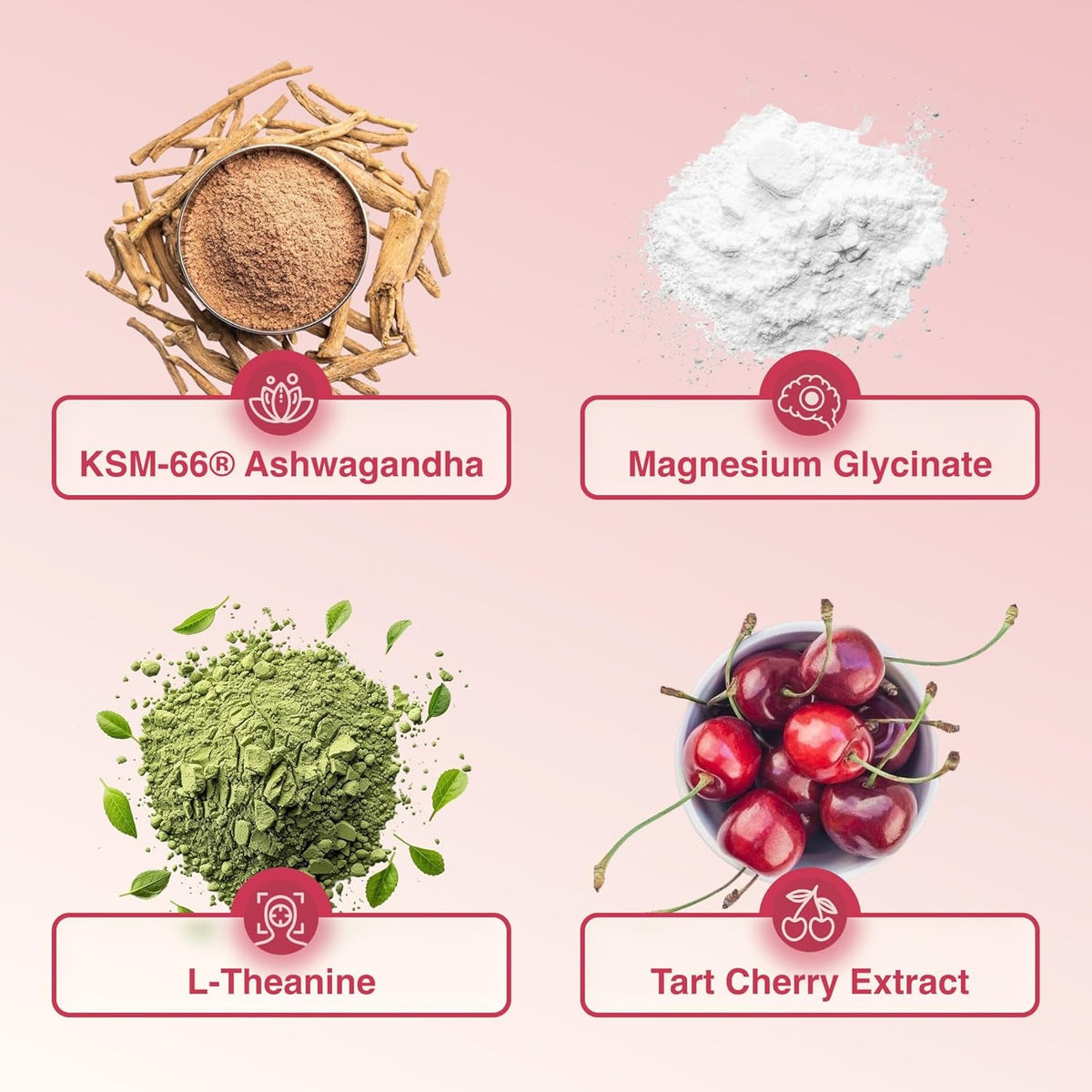 Calm and Ready Powder Mix, Cortisol Reducer* Sleep & Relaxation Aid, Magnesium Glycinate, Ashwagandha KSM-66, L-Theanine, Tart Cherry, Sugar Free, 20 Packets, Strawberry Pinacolada