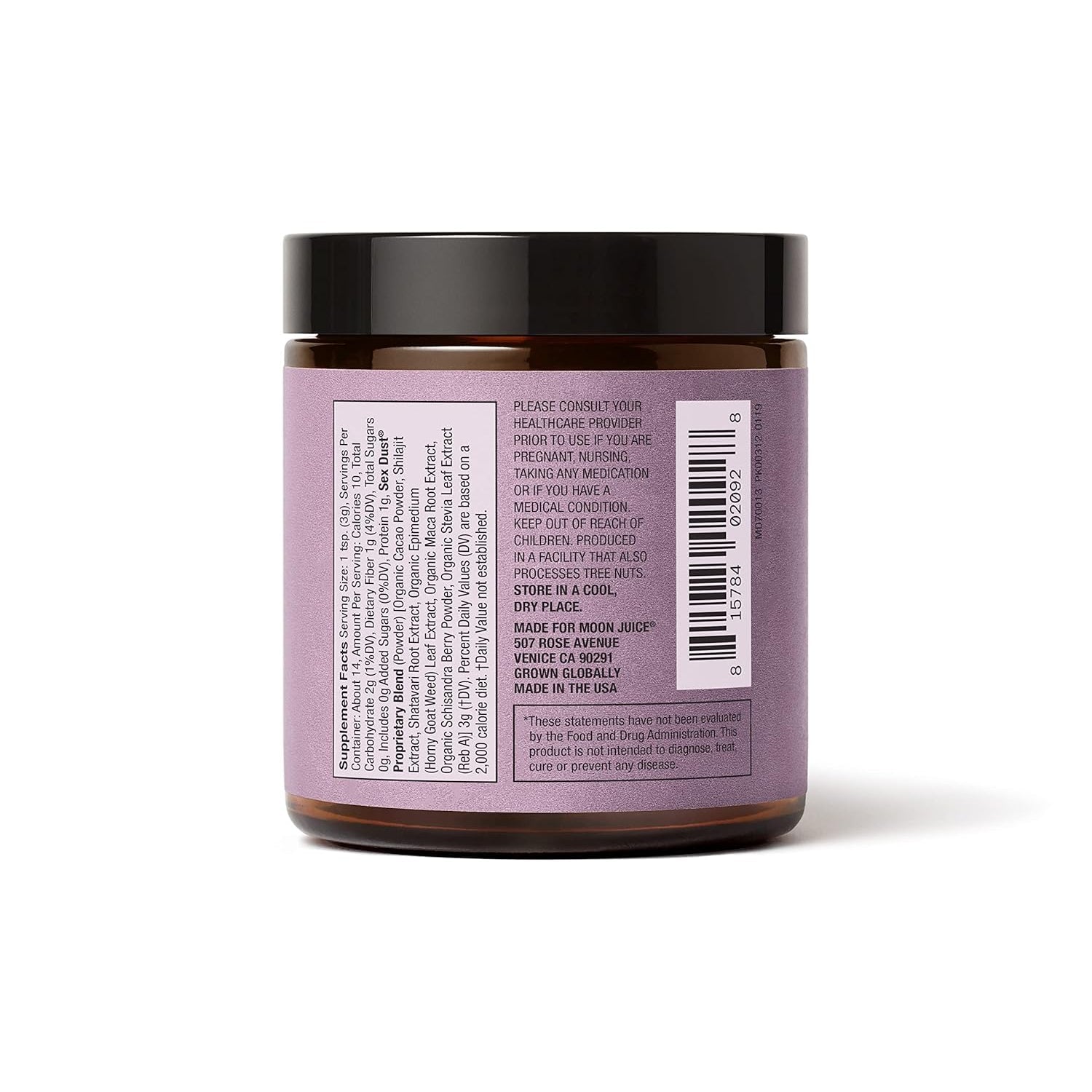 Moon Juice Sex Dust - Adaptogenic Libido Booster for Women - Maca Root Powder, Shatavari & Epimedium (Horny Goat Weed) for Hormone Balance, Mood & Creative Energy - Sugar & Caffeine-Free, 14 Servings
