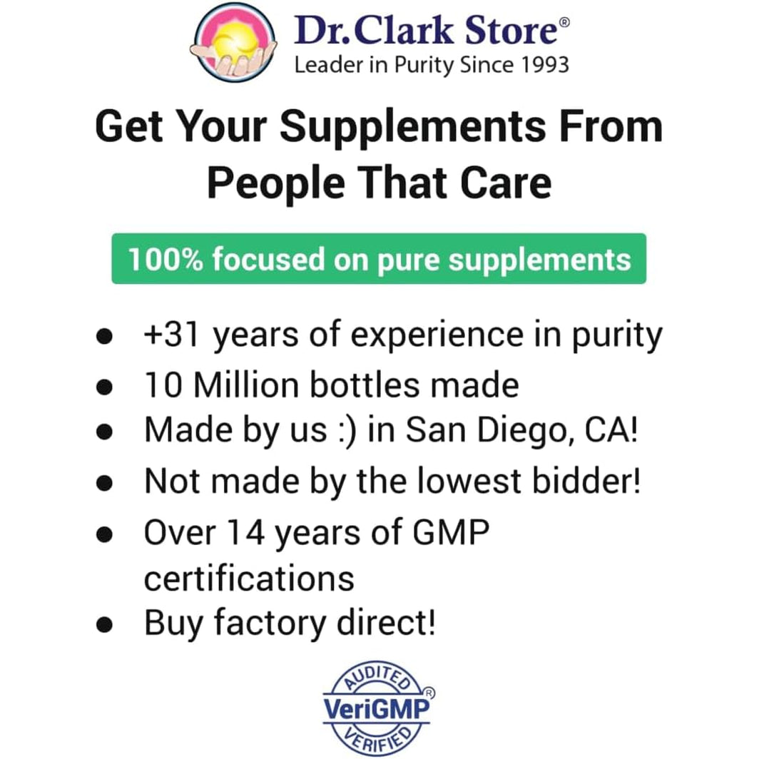 Dr Clark Store Wormwood Super W Blend 330 Mg, 100 Capsules, 100 Day Supply, Traditional Botanical Supplement to Support Healthy Digestive Balance and Internal Cleansing Routines, Non-Gmo & Gluten Free