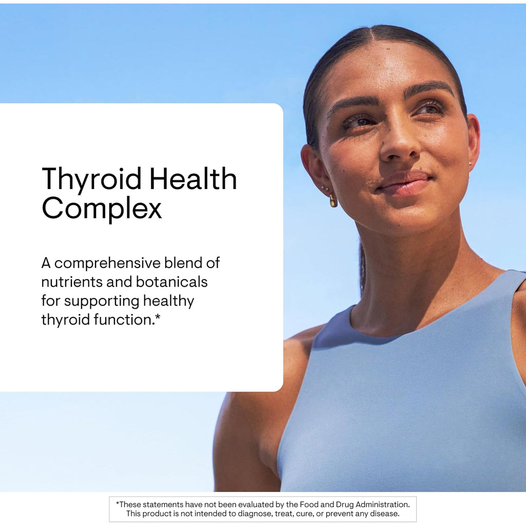 THORNE - Thyroid Health Complex - Thyroid Cofactors for Thyroid Function Support* - Vitamins B12, C & E, Ashwagandha, Iodine, Zinc, Selenium, Copper & L-Tyrosine - Third-Party Certified - 120 Capsules