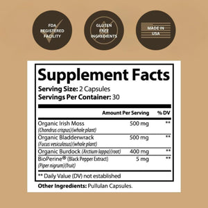 Black Girl Vitamins Organic Sea Moss Capsules – 92 Minerals Superfood Supplement | Vegan Sea Moss Pills for Thyroid, Digestive & Immune Support | Black-Owned, Non-Gmo