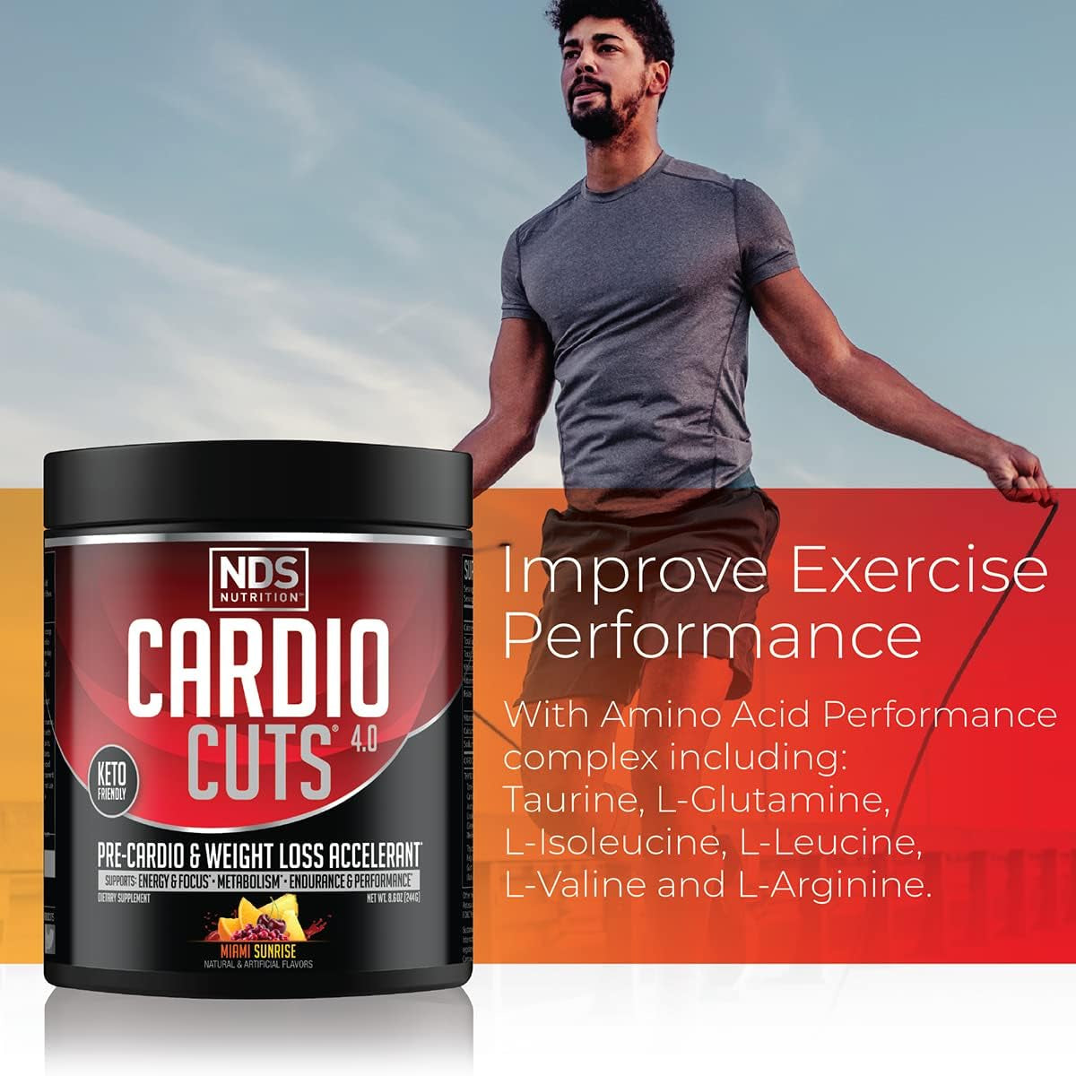 NDS Nutrition Cardio Cuts 4.0 - Miami Sunrise - 8.6 Oz.