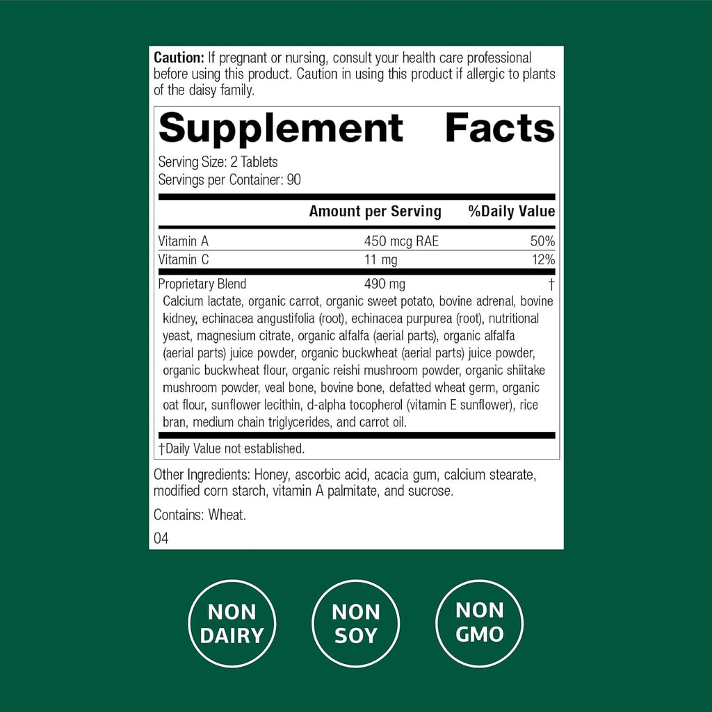 Standard Process Cataplex A-C - Supplement for Immune & Healthy Cell Support with Vitamins C & a - Aids Eye Health - Contains Ingredients with Antioxidant Activity - 180 Tablets (90 Servings)