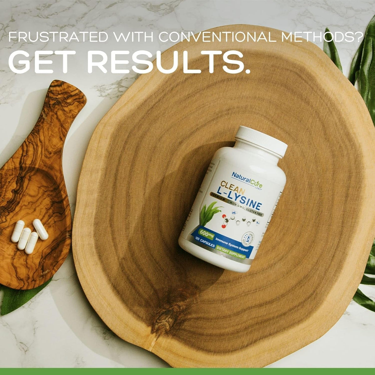 Palmara Health Clean L-Lysine 600Mg, 120 Capsules | Vegan, Non-Gmo, & Gluten Free