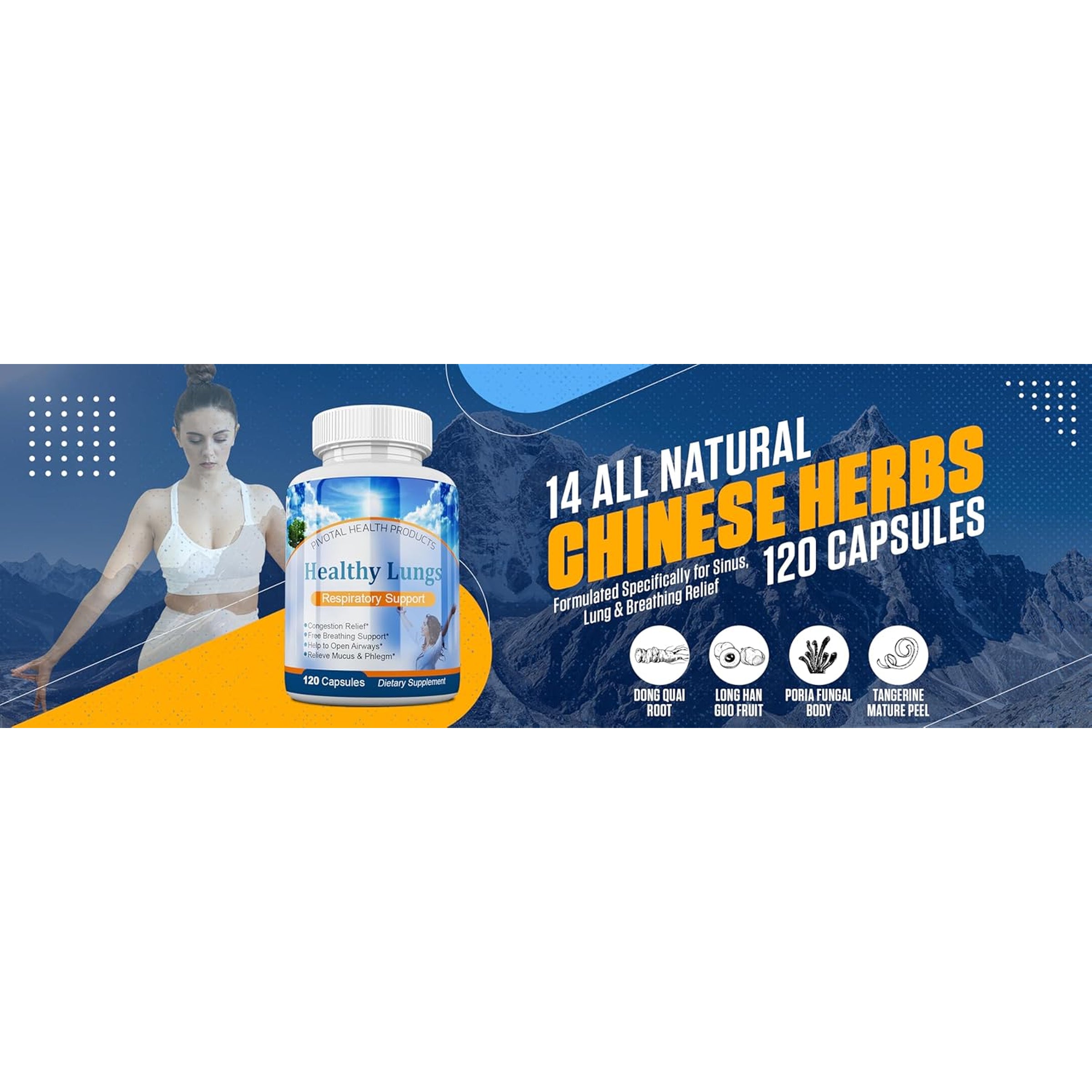 Healthy Lungs 120 Capsules - Improve Lung Function, Breathe Better, Stop Mucus, Phlegm and Allergies Quickly. Get Relief Fast with Healthy Lungs an All Natural Lung Health Supplement