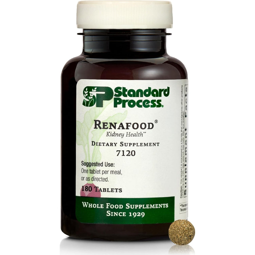Standard Process Renafood - Supports Healthy Kidney Function & Antioxidant Activity - Contains Vitamins a - Non-Soy - 180 Tablets