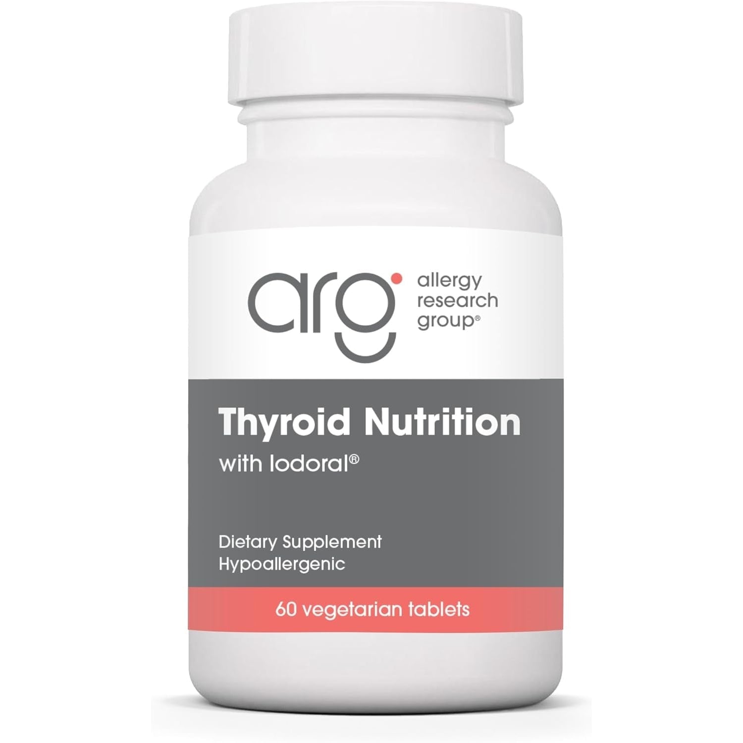 Allergy Research Group Thyroid Nutrition with Iodoral - Thyroid Support for Men & Women, Thyroid Complex Supplement, Thyroid Health, Iodine - 60 Count