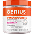 Genius Consciousness - Premium Nootropic Powder for Focus, Memory & Mental Clarity - Alphasize, Neurofactor, Lion’S Mane & Dynamine - Natural Brain Booster for Studying, Work & Creativity – Watermelon