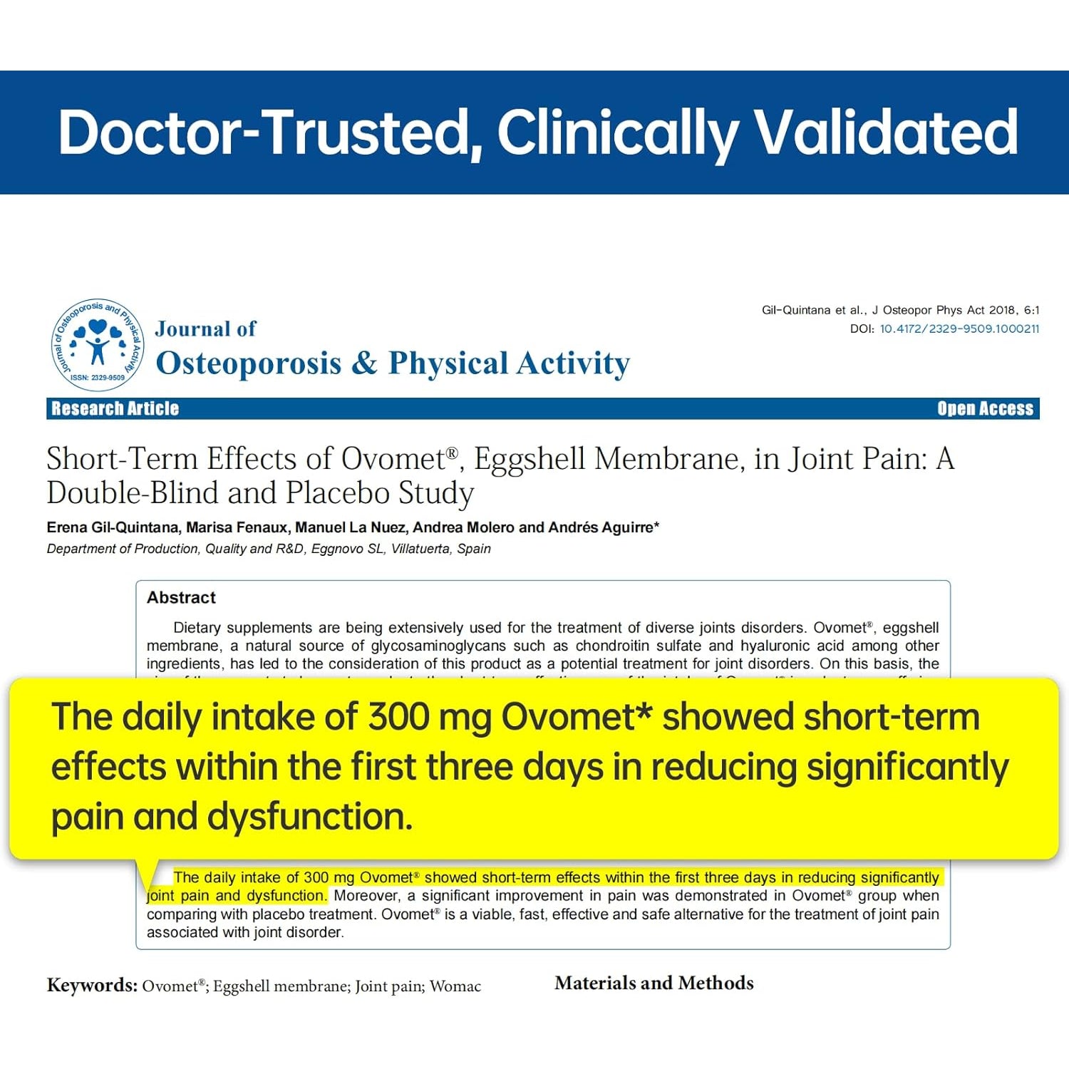 5-Day Fast-Acting Glucosamine Chondroitin MSM - Joint Health Supplement with OVOMET Eggshell Membrane & Boswellia, Support Joint Comfort, Cartilage, Strength & Flexibility - Made in Germany, 120Ct