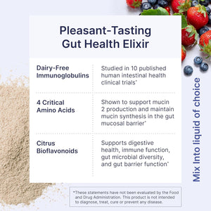 Microbiome Labs Megamucosa Gut Health Powder - Digestive Supplement with Complete Mucosal Support for Healthy Gut & Immune Function - Dairy-Free Immunoglobulins & Amino Acids - Berry Acai (5.5 Oz)