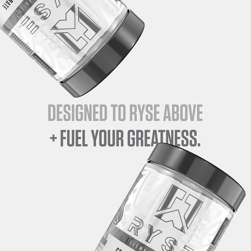 RYSE Creatine Monohydrate Powder - Unflavored - Supports Men & Women Lean Muscle Growth, Strength, Power, and Endurance - Helps Reduce Fatigue and Improve Workout Recovery - 60 Servings