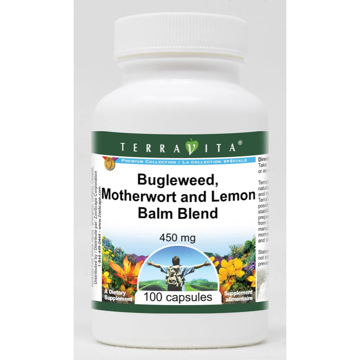 Terravita Thyroid Support - Bugleweed, Motherwort and Lemon Balm - 450 Mg (100 Capsules, ZIN: 511178)