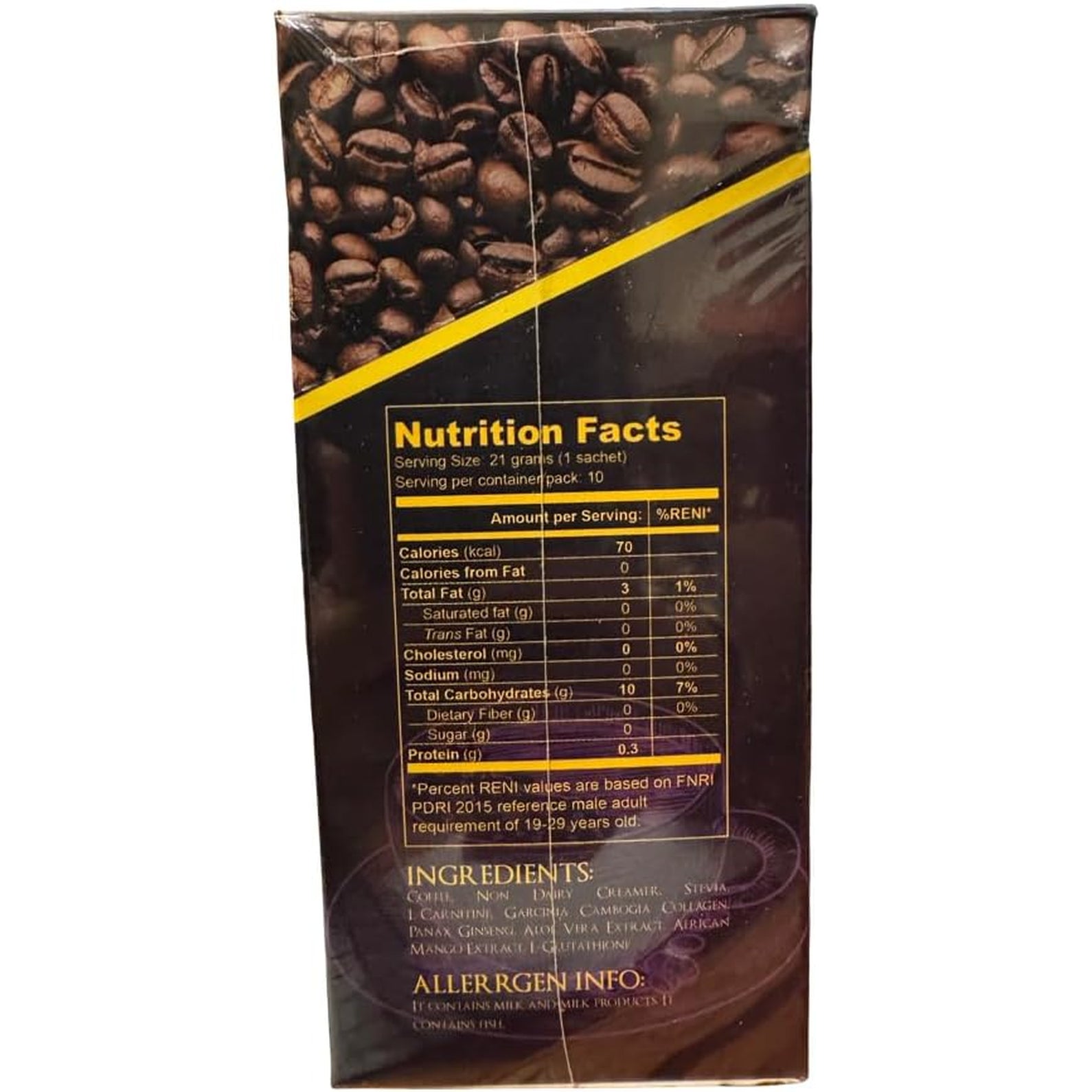 Slimming-K Coffee by Madam Kilay, Fat Burner + Collagen (21G), 10 Count (Pack of 1)