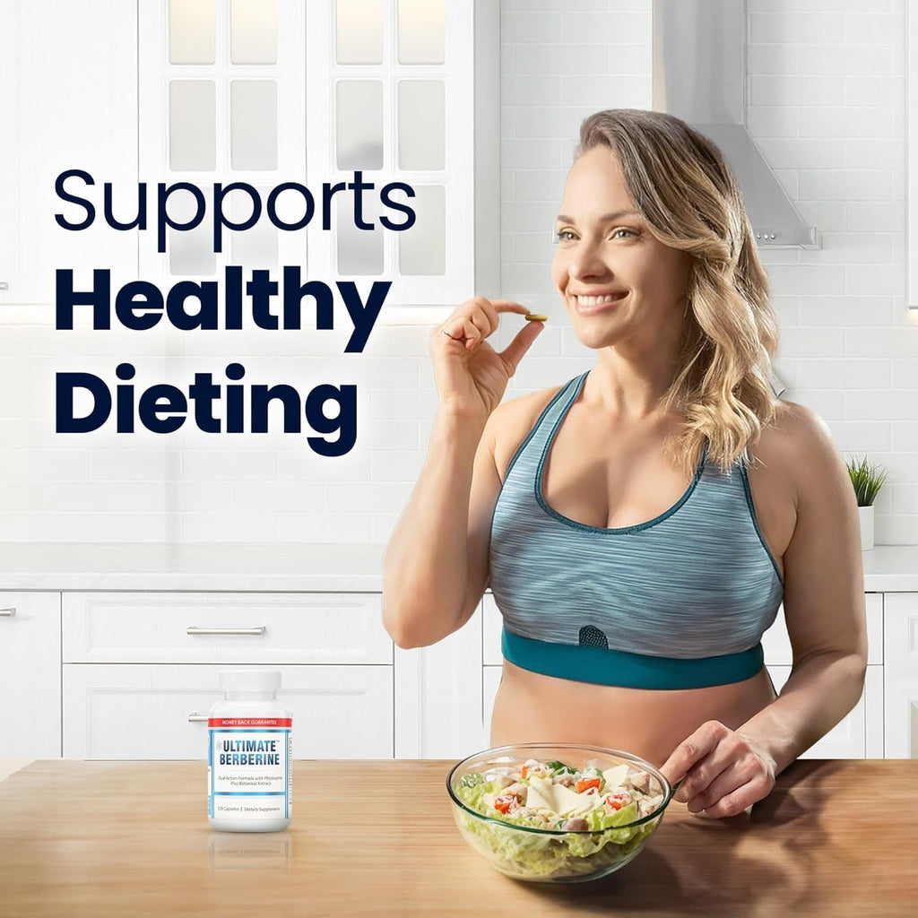 Ultimate Berberine Phytosome for Optimal Metabolic Health after 40, 9.6X Absorption Dual Action Formula for Appetite & Gut Health, Immunity & Cholesterol Support, Clinical Dose & Third Party Tested