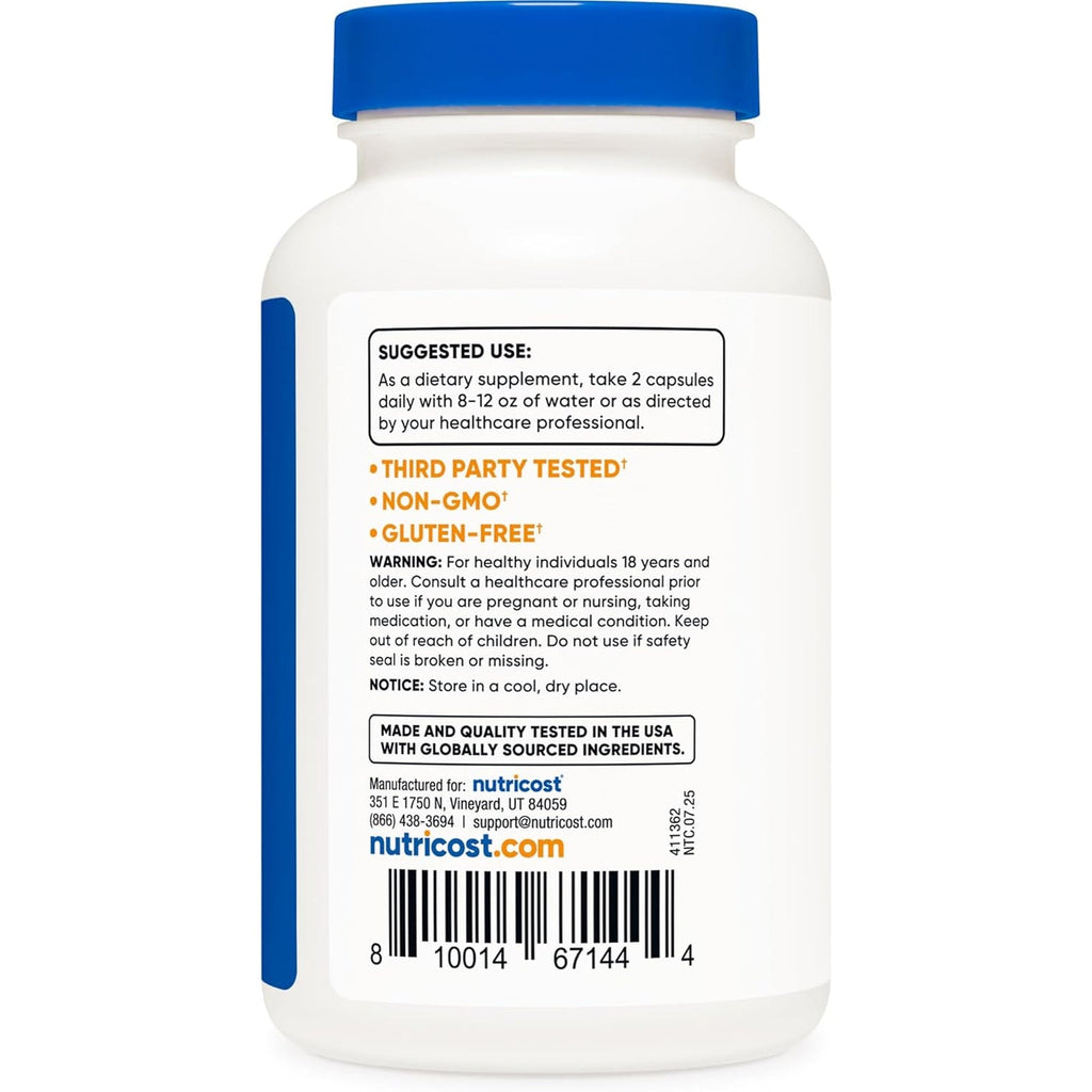 Nutricost L-Carnitine Tartrate 1000Mg, 120 Capsules - 500Mg per Capsule (60 Servings)