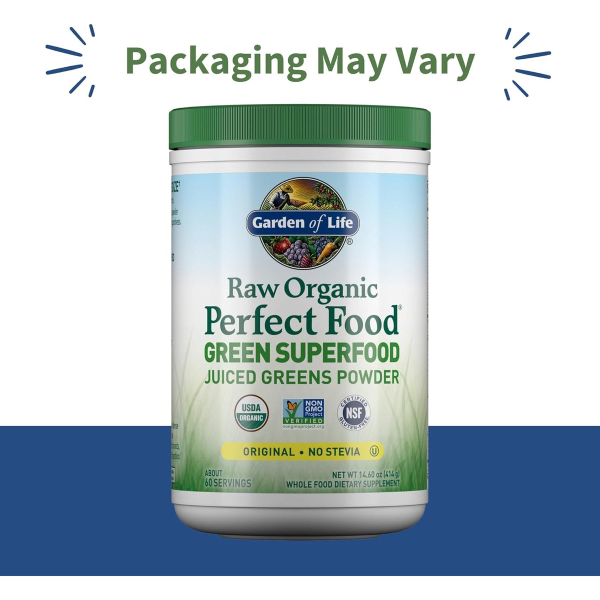 Garden of Life Super Greens Powder Smoothie & Mix, Probiotics & Digestive Enzymes for Digestive Health, Organic Superfoods Nutrition Fruit and Vegetables for Women & Men Energy, Original, 60 Servings