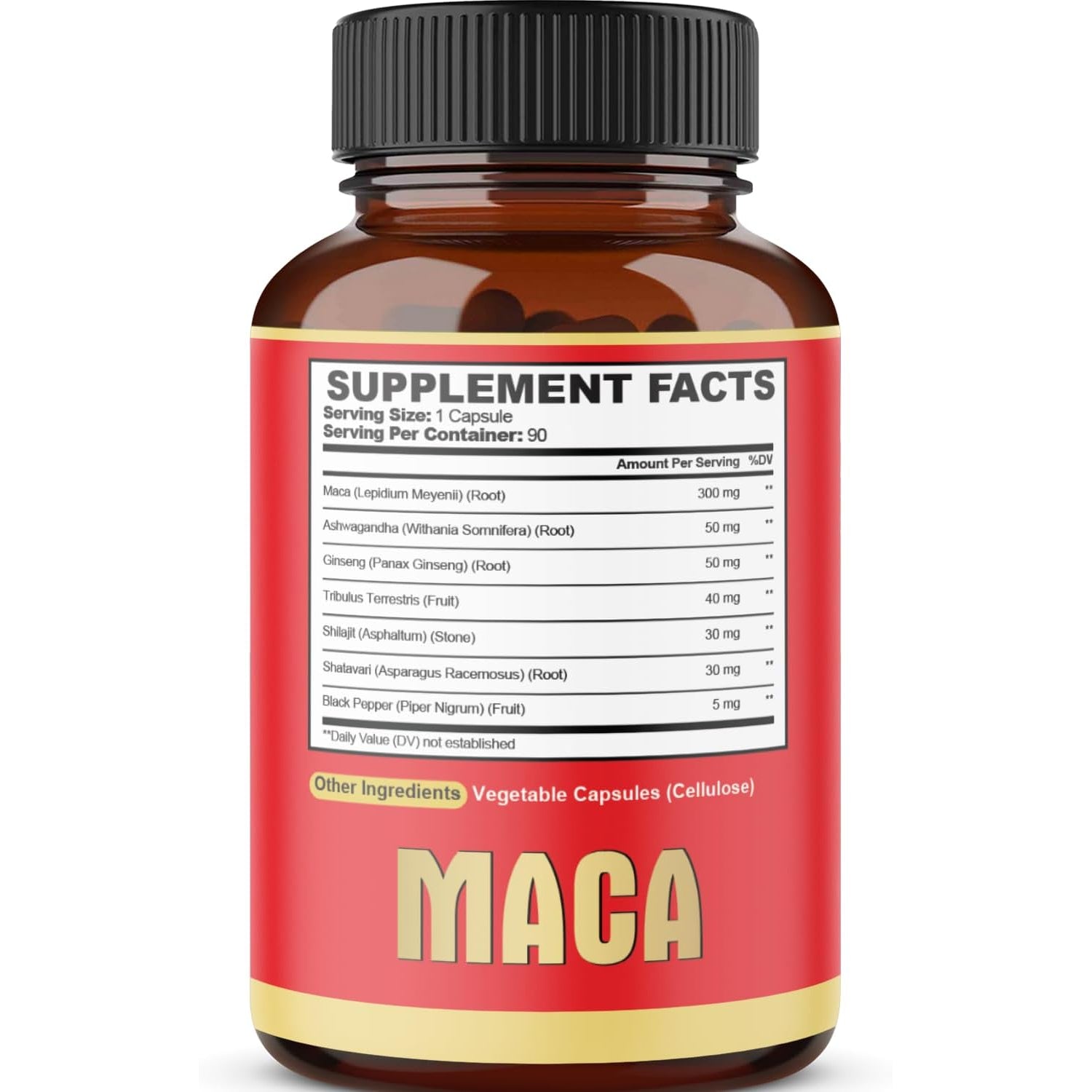 Maca Root Capsules - Supports Natural Health - Energy - Performance & Mood Supplement - Enhanced Blood Flow 3-Month Supply