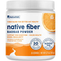 Nativepath Organic Baobab Prebiotic Fiber Powder - Digestive Health Supplement - Natural Orange Flavor, 30 Servings