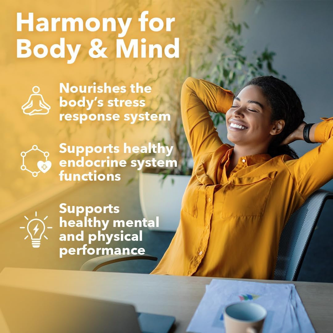 Lifeseasons Adrenal-T - Adrenal Fatigue Support Supplement - Helps Lower Cortisol - Avoid Burnout - Aids Stress Management - Energizing - with Ashwagandha Adaptogens - 60 Capsules