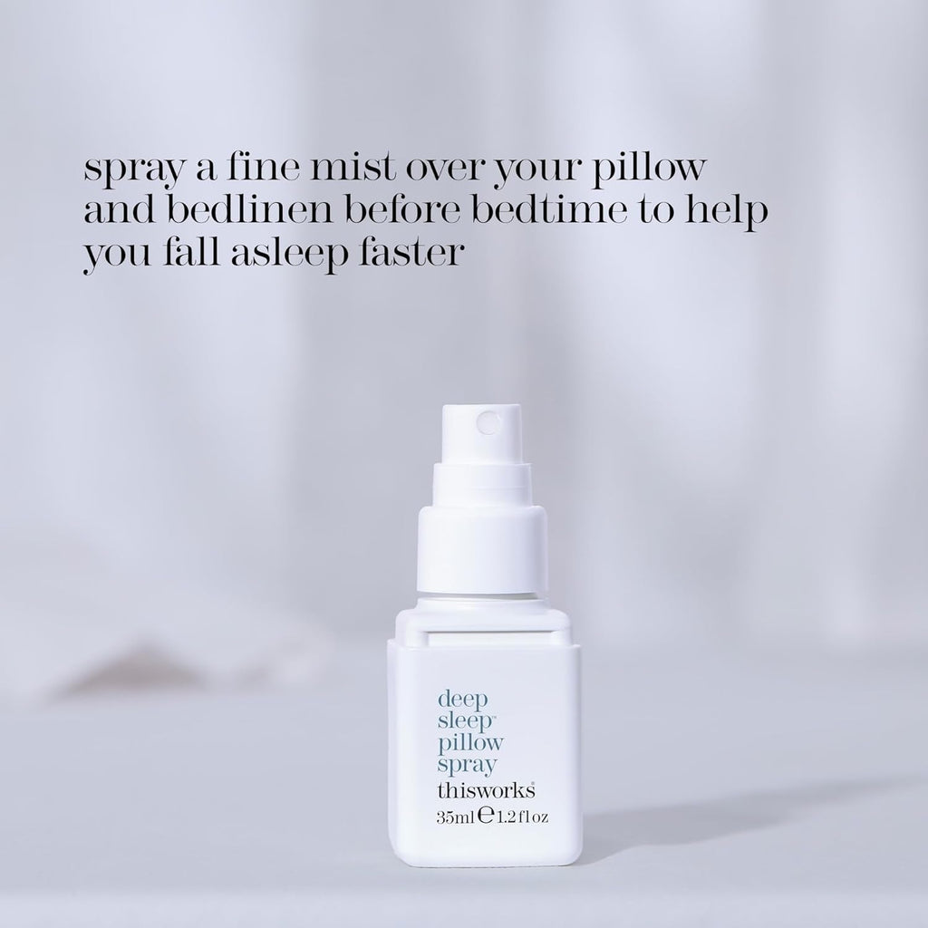 THISWORKS Deep Sleep Pillow Spray – Fast-Acting Natural Formula with Lavender for Relaxation and Restful Sleep – 35 Ml (1.2 Fl Oz) Mini Travel Size