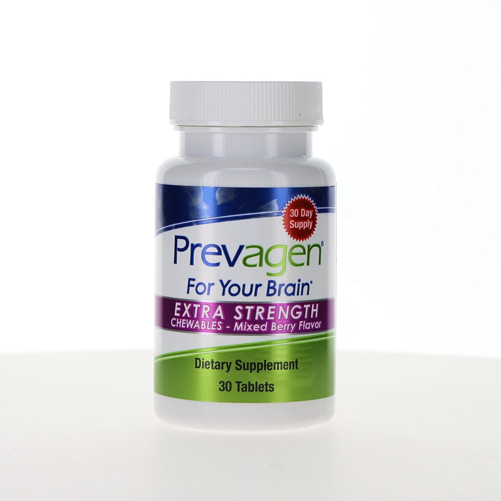 Prevagen Extra Strength Mixed Berry Chewables - 30 Tablets (1 Month Supply) | Formulated for Your Brain | 20Mg of Apoaequorin plus Vitamin D3 with 7-Day Pill Minder