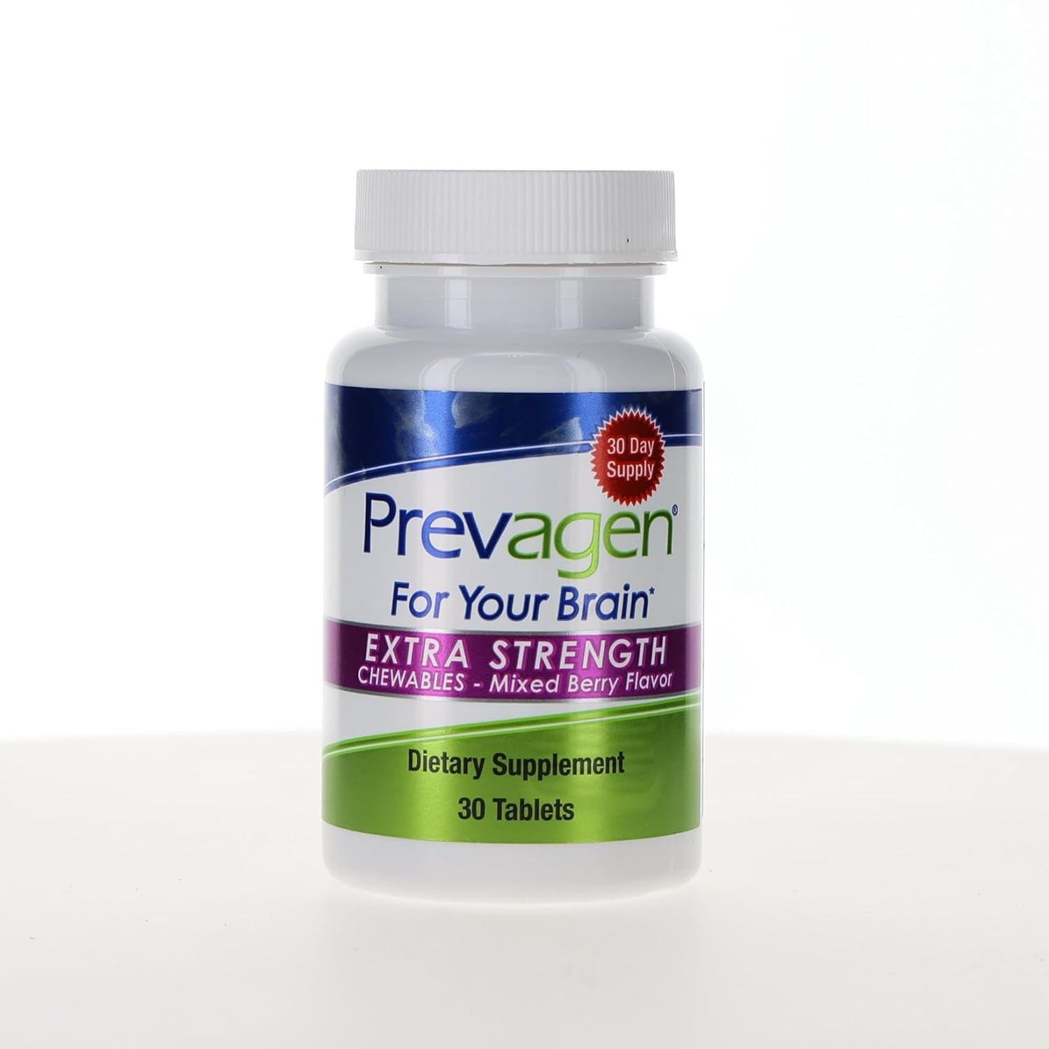 Prevagen Extra Strength Mixed Berry Chewables - 30 Tablets (1 Month Supply) | Formulated for Your Brain | 20Mg of Apoaequorin plus Vitamin D3 with 7-Day Pill Minder