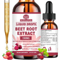 Beetroot Supplement, Organic Beet Root Extract Drops W/Iron Folic Acid, Vitamin B12 & C for Nitric Oxide Production & Healthy Blood Pressure, Superior Liquid to Beet Root Capsules or Powder丨Sugar Free