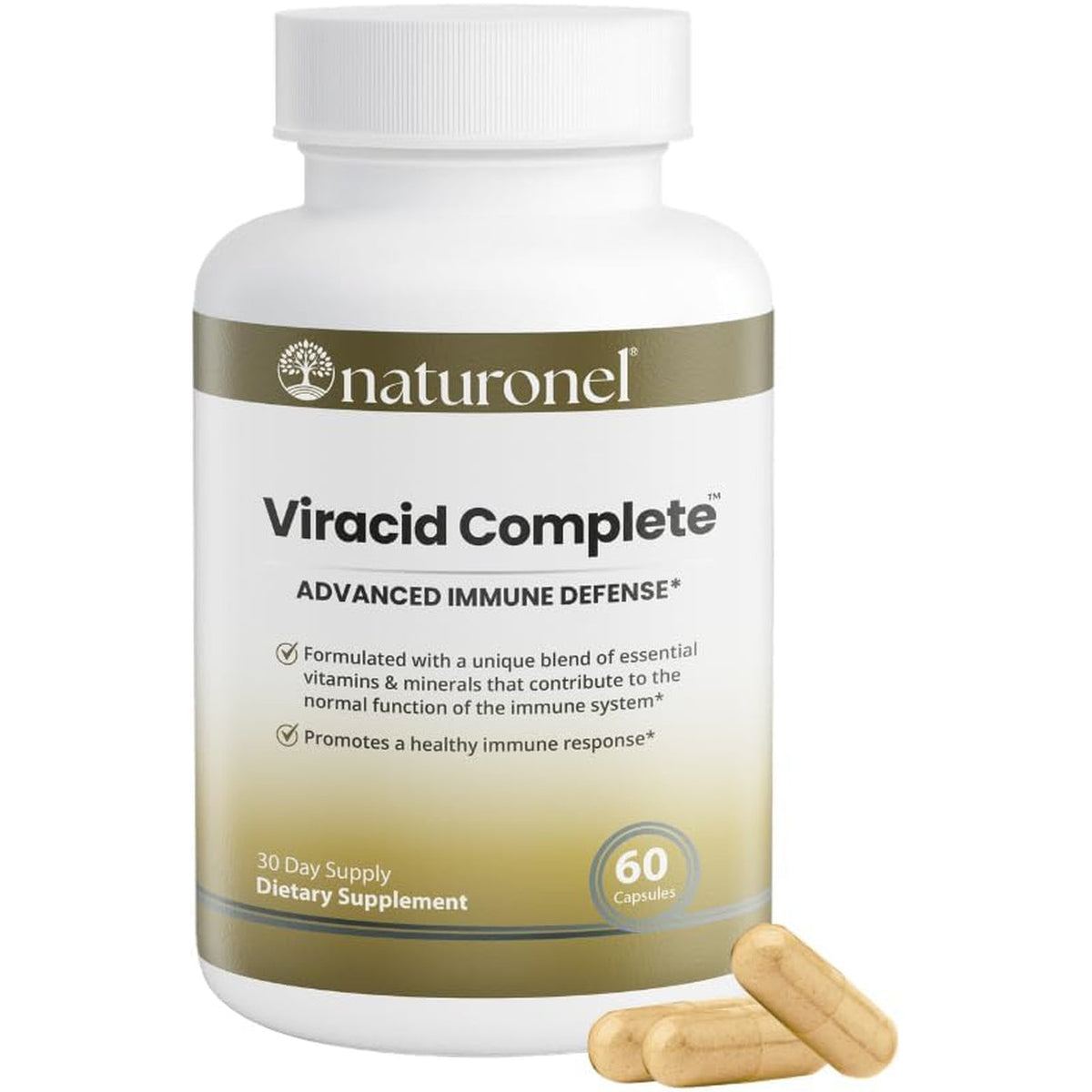 Viracid Complete – Comprehensive Immune Formula with Elderberry, Echinacea, Garlic, Zinc, L-Glutamine & Turmeric 95% Curcuminoids | Premium Supplement, Made in USA, GMP Certified (1)