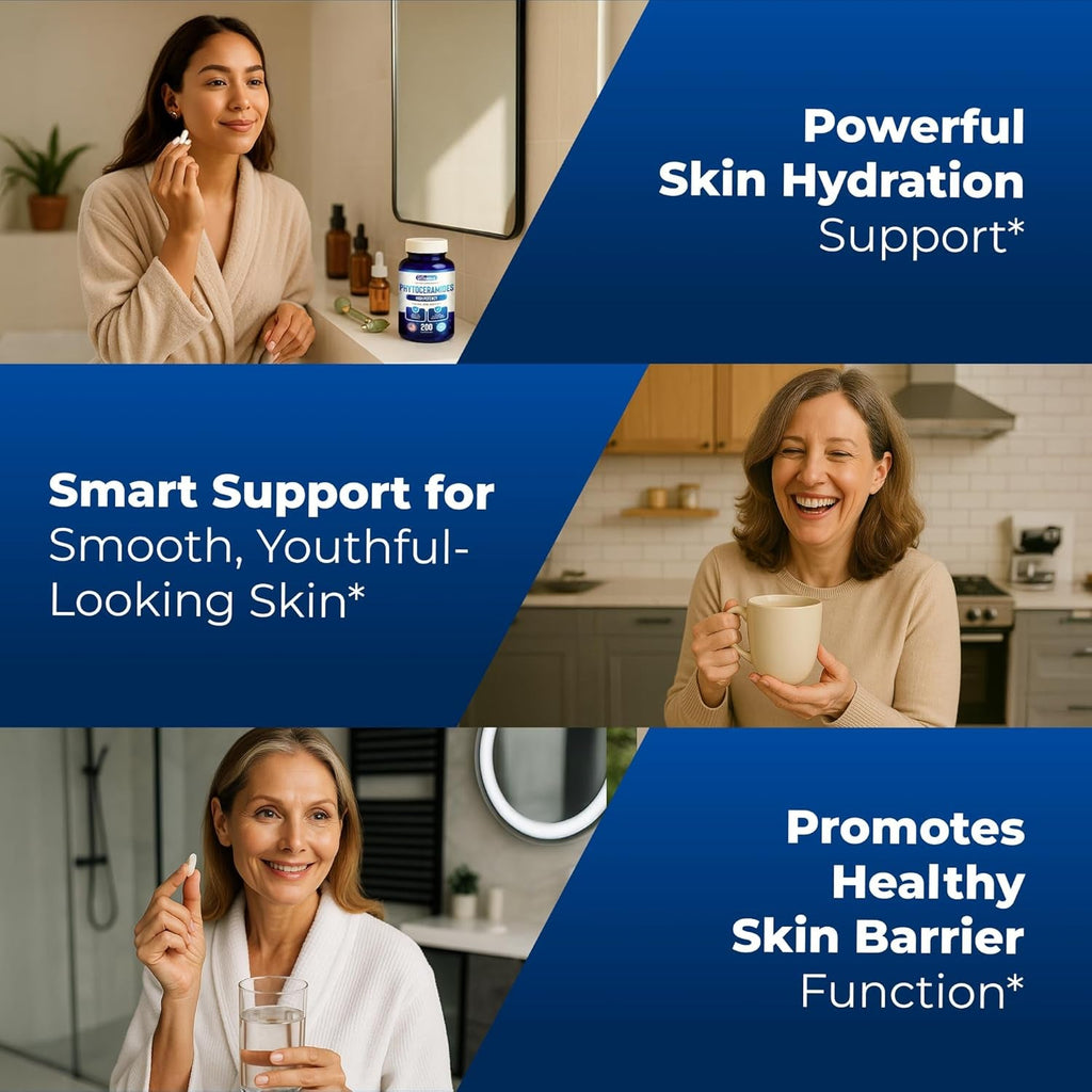 We like Vitamins Phytoceramides 700Mg - 200 Capsules All Natural Wheat Free and Plant Based - Phytoceramide Supplement - Skin Supplement for Women - Ceramides for Skin Hydration, Repair, Rejuvenation